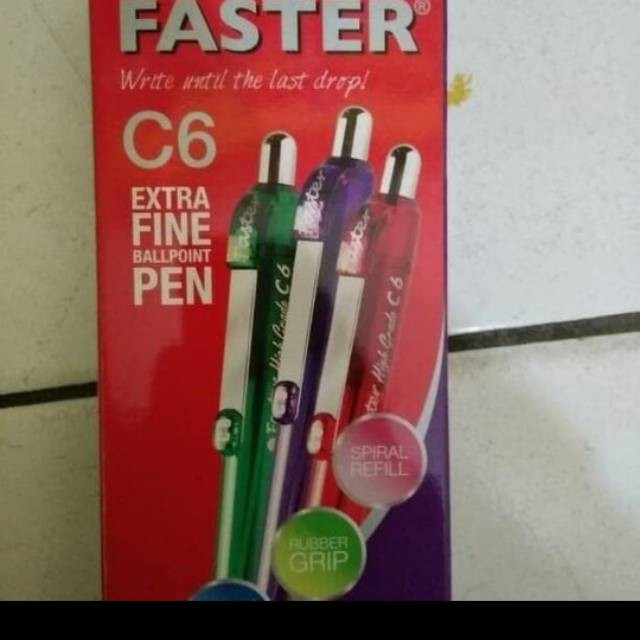 Pulpen faster hitam C6 1 pack