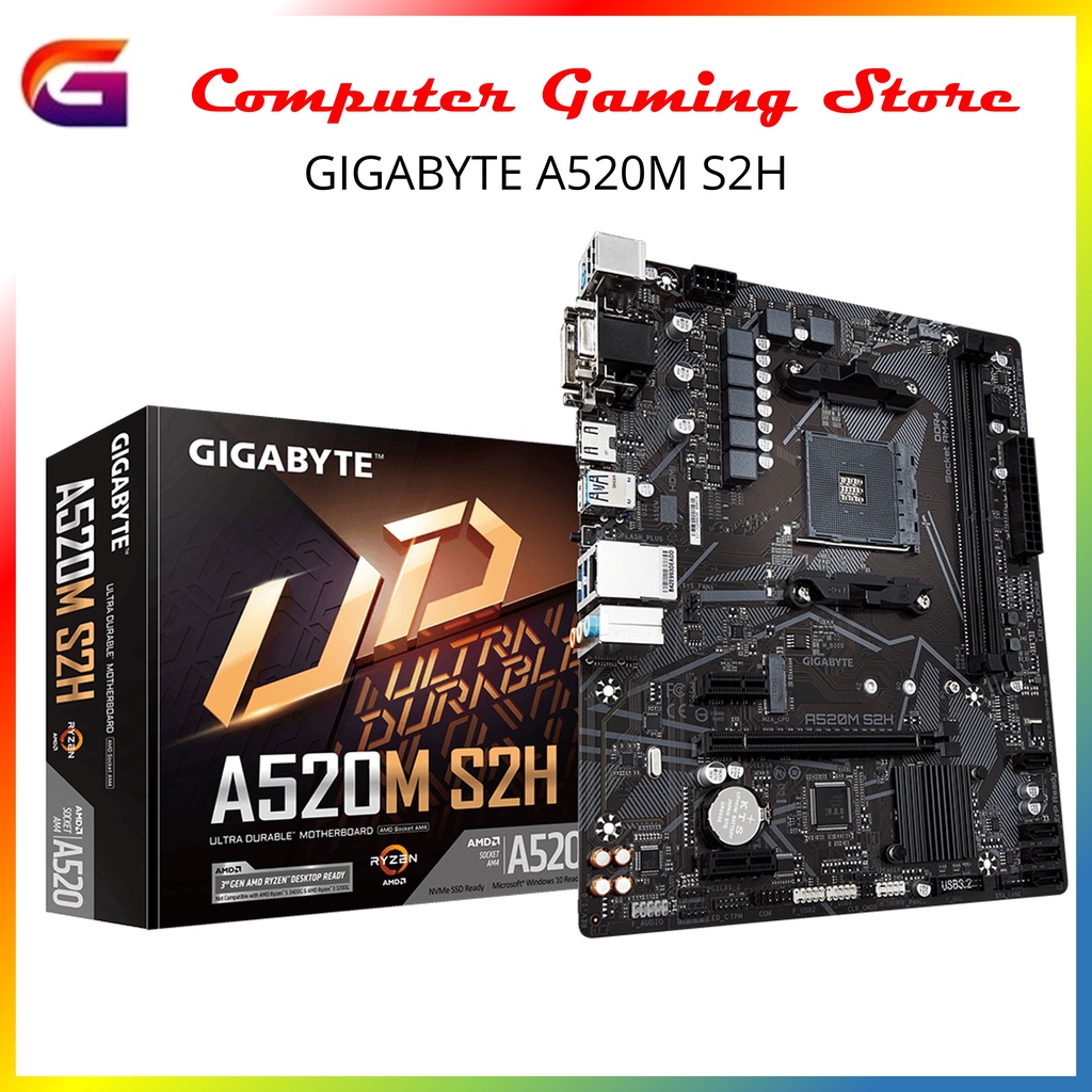 GIGABYTE A520M S2H Motherboard AMD Socket AM4