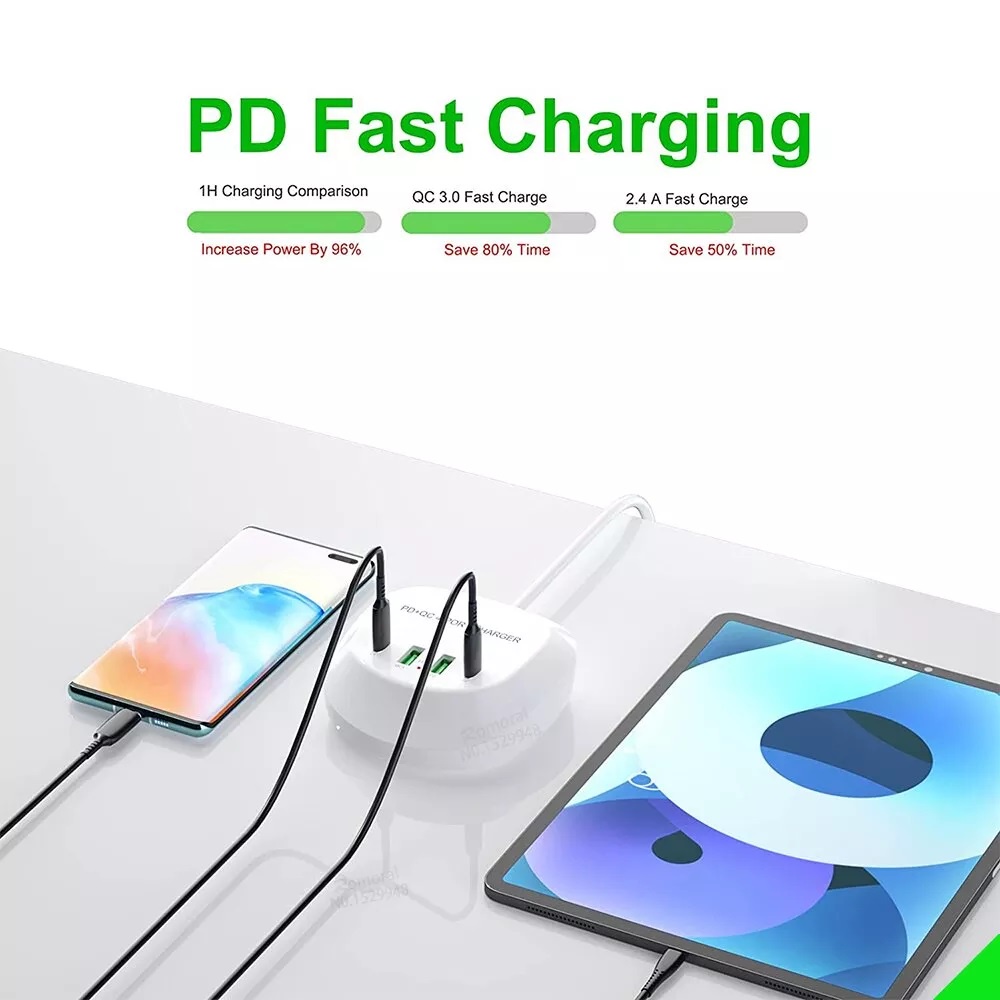 Charger USB Quick Charge 4 port Power delivery Fast Charger PD QC