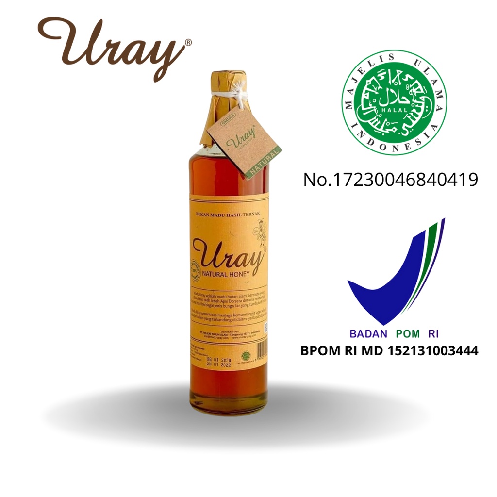 

Madu Uray - Natural Honey 875gr {640 ml} Madu Murni - Madu Hutan Asli