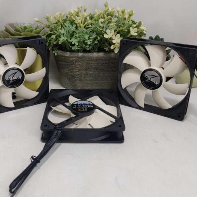 ♝ Fan Casing CPU Fan Zalman 12 cm Hitam Putih ♜