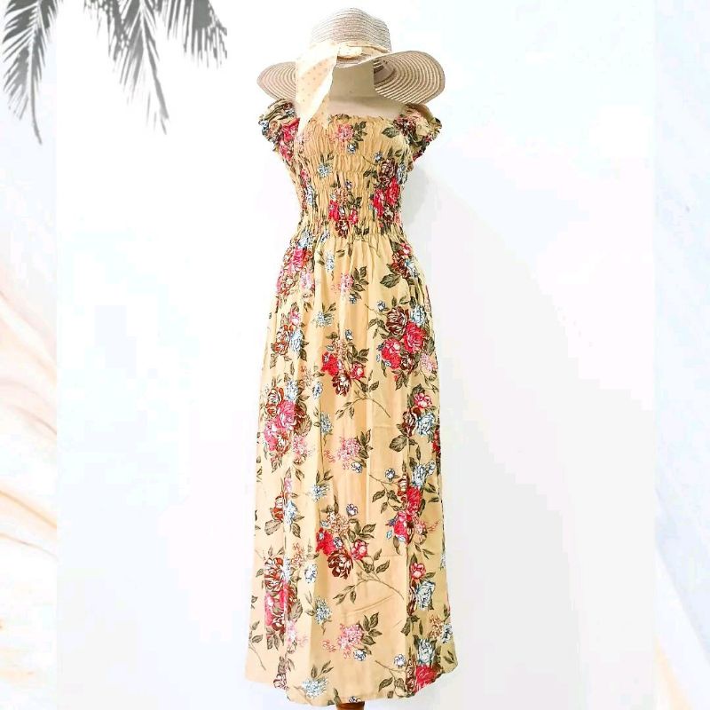 Dress Kerut Panjang | Dress Smoke Dada | Daster Kerut | Daster Kutung | Daster Yukensi