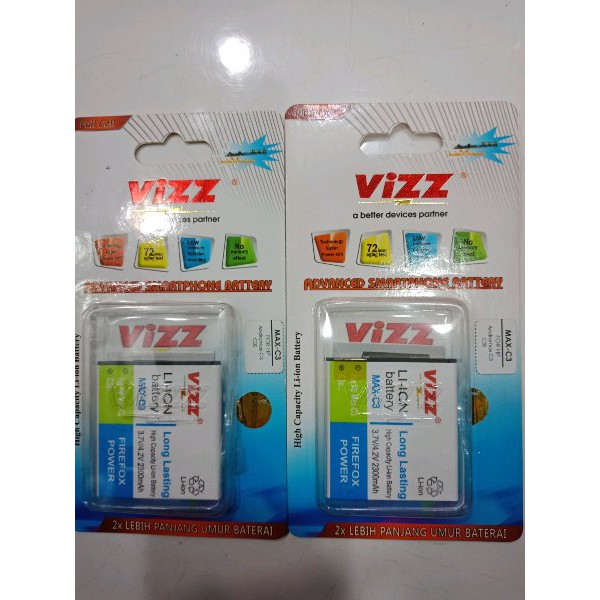 Battery Baterai Vizz Andromax C3 Original Double Power