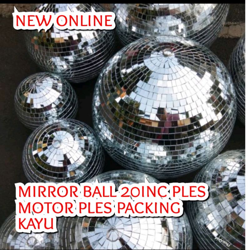 MIRROR BALL/BOLA KACA 20INC PLES MOTOR PEMUTAR