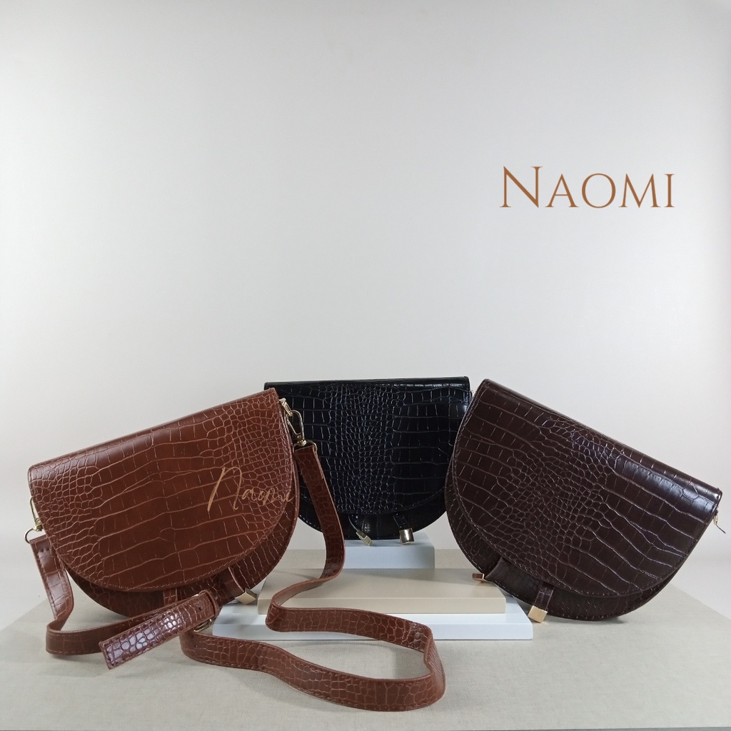 NAOMI - Cherly Bag Import - Tas motif croco - Fashion bag - Hand bag premium - Elegant bag - Sling Bag Wanita - Tas Wanita - Tas Selempang - Handbag - Tas fashion - tas pesta - tas dinner - kondangan - Tas Naomi - Naomi Bag