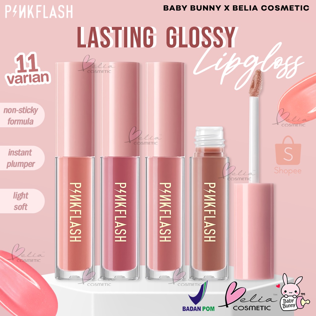 ❤ BELIA ❤ PINKFLASH Lasting Glossy Lipgloss | Lip Gloss | Pink Flash | BPOM PF-L02