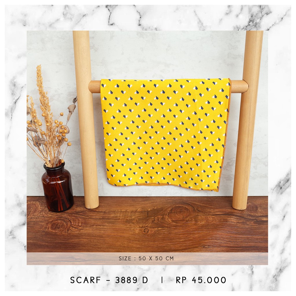 NECK SCARF / SYAL KOREA / SCARF PATTERN (SIZE 50 X 50 CM) - 3889 / 4067-3889 D