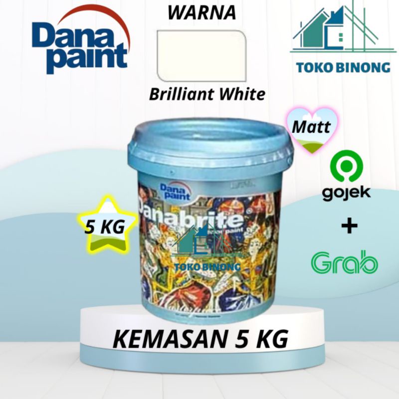 Cat Tembok Dana Paint Danabrite Interior Brilliant White 281-2290 5 KG