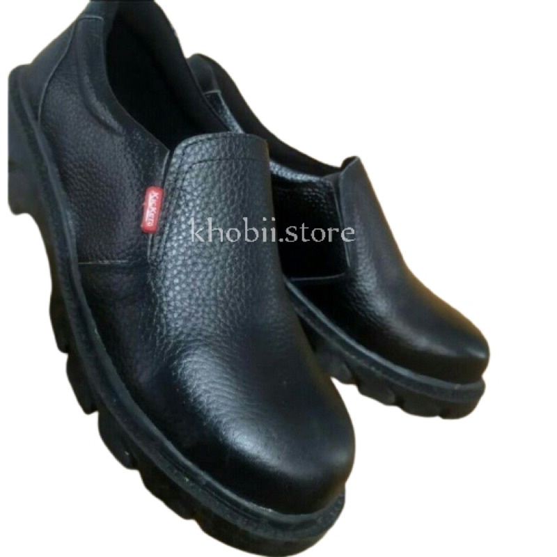 Sepatu Safety Pria Sepatu Safety Boots Kickers Ujung Besi