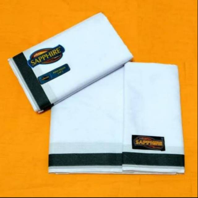 SARUNG SAPPHIRE PUTIH POLOS