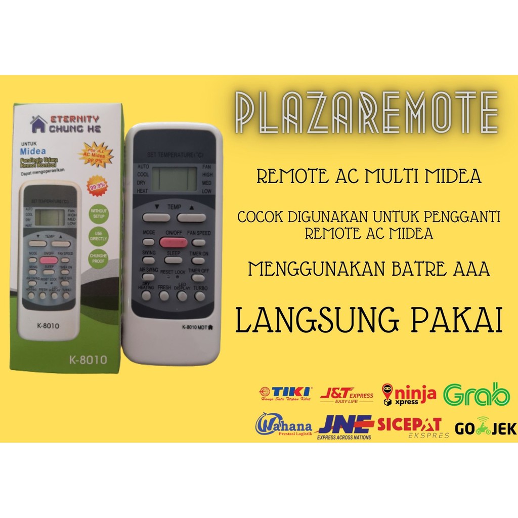 Remote remot AC MIDEA MULTI series chunghe 8010TR