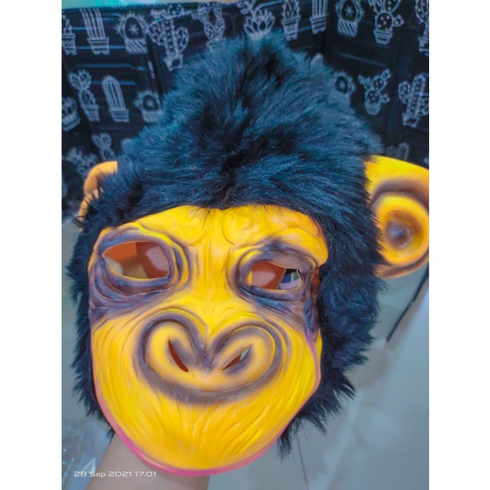 BAROKAH GAMIS Topeng monyet latex monkey Mask party bruno mars monkey king