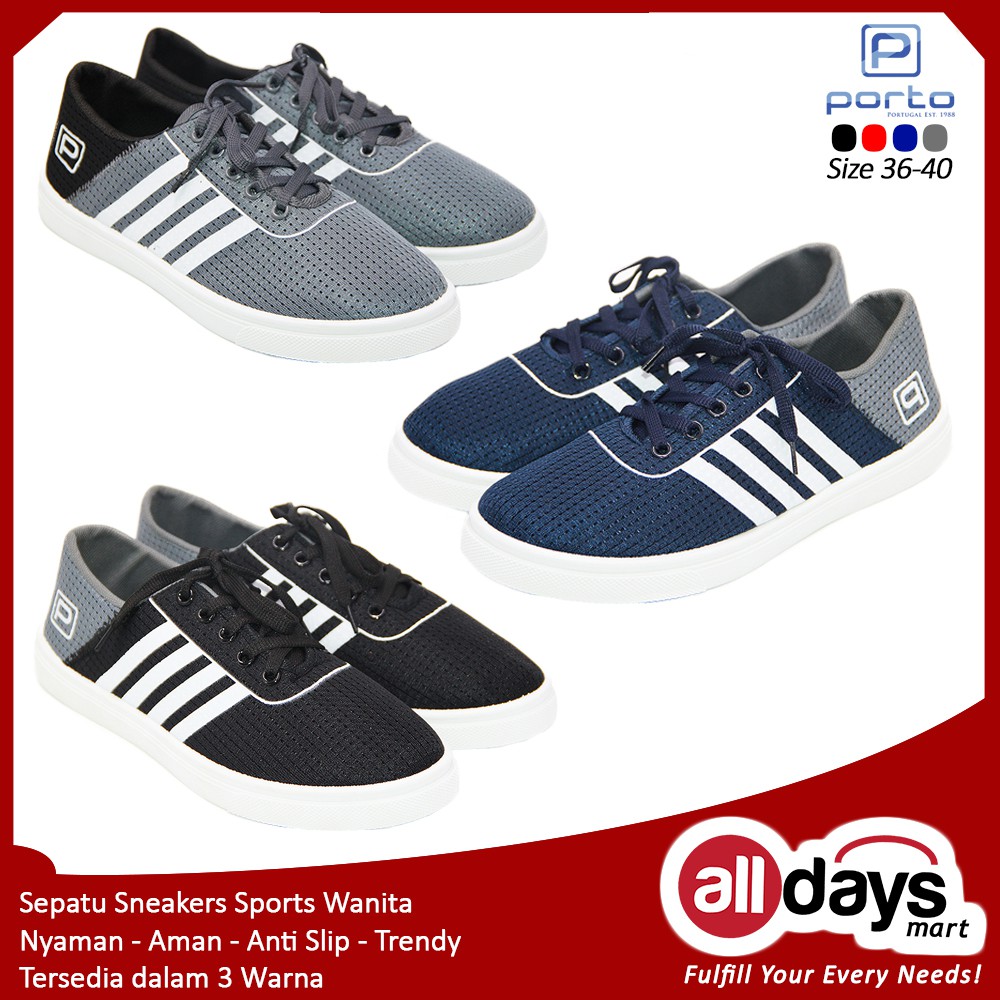 Porto Sepatu Sneakers Wanita AA012L Random Warna Size 36-40