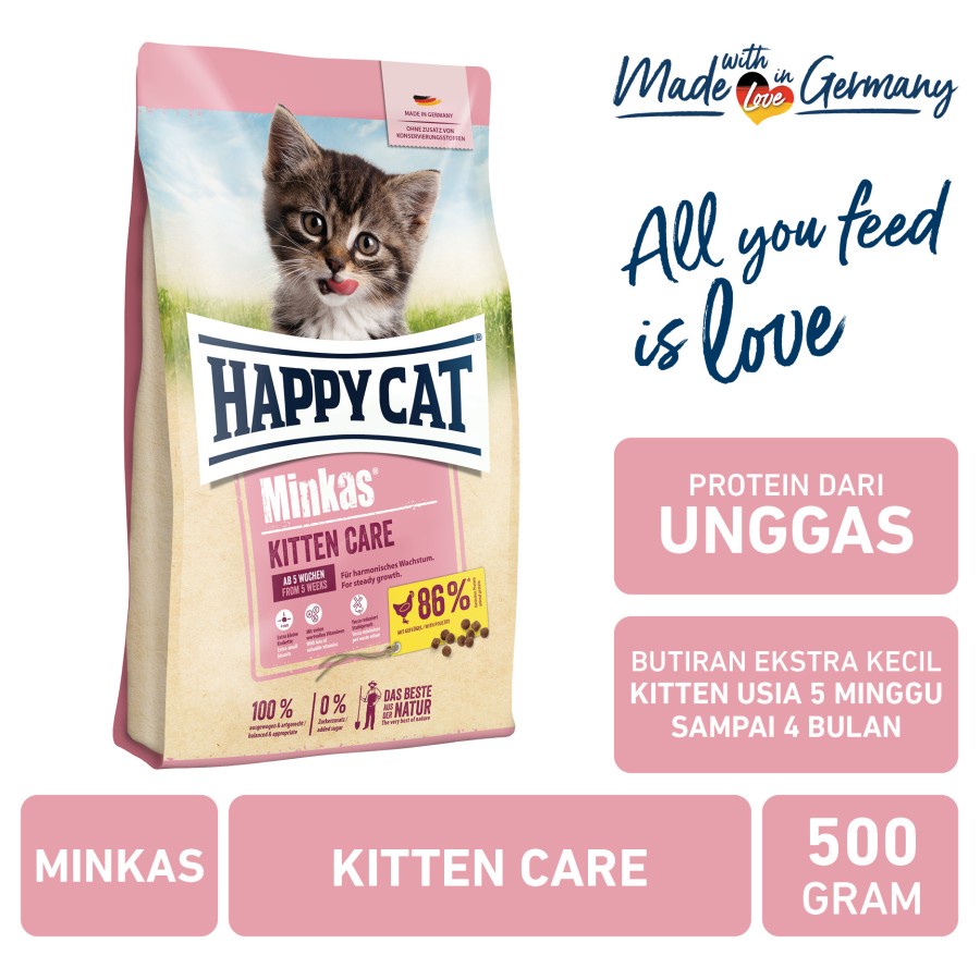 Happy Cat Minkas Kitten Care 500gr makanan kucing catfood