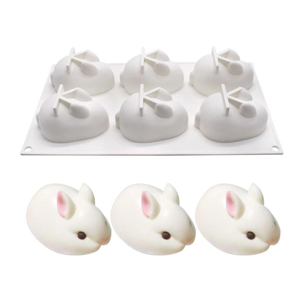 R-FLOWER Baking Mold Bunny Silikon Cetakan Fondant 6-rongga