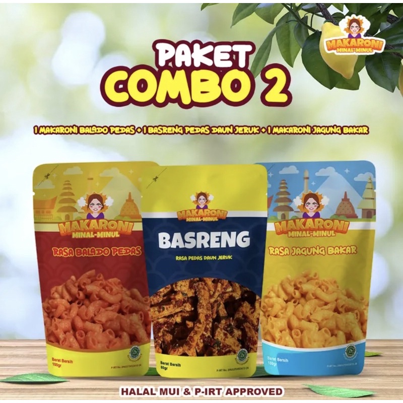 

PAKET COMBO 2 ( 1 BASRENG PEDAS DAUN JERUK + 1 MAKARONI BALADO + 1 MAKARONI JAGUNG BAKAR )