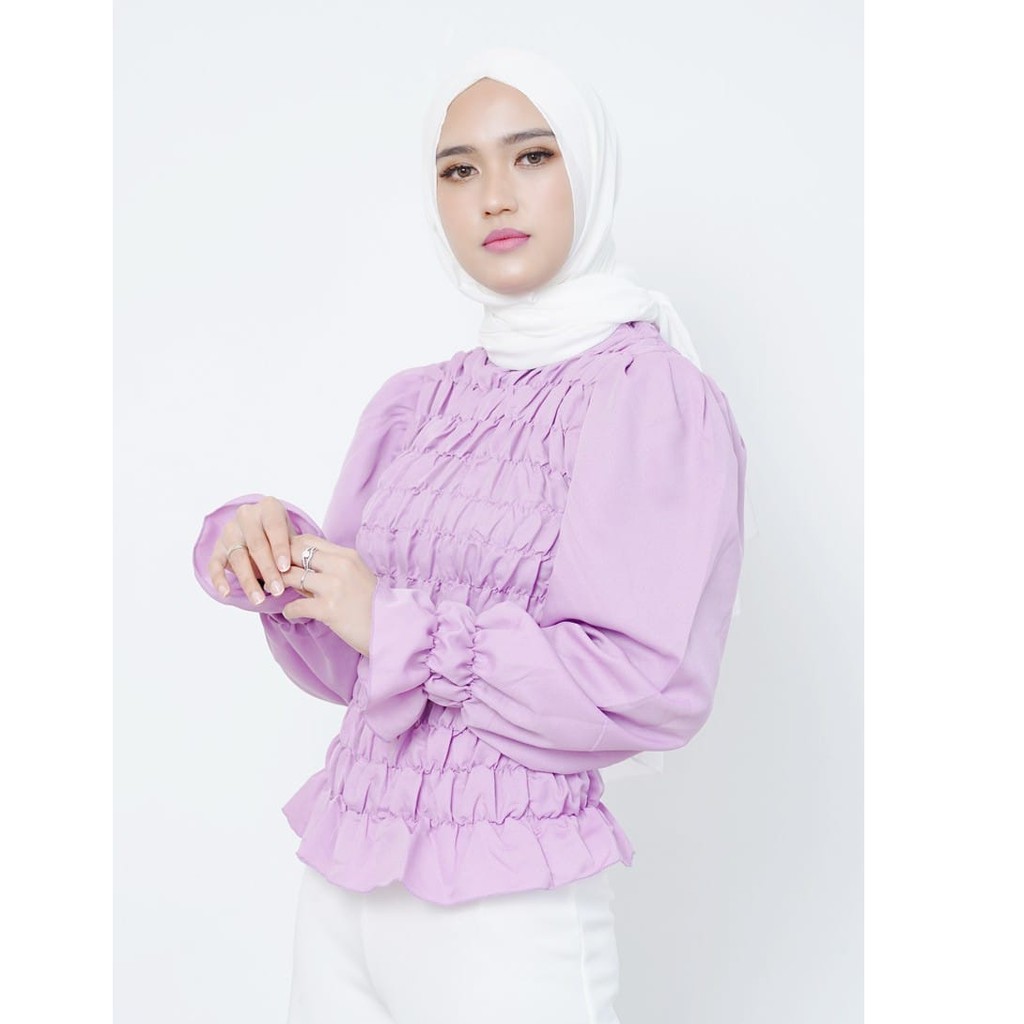 VS - Rebeca Shirred Blouse | ATASAN WANITA FASHION MUSLIM FIT TO L