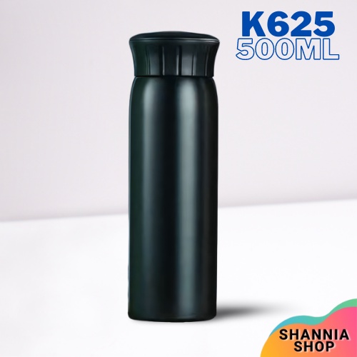 K625 [HITAM] Termos Travel Tumbler Stainless Steel 500ML - Termos Air Panas