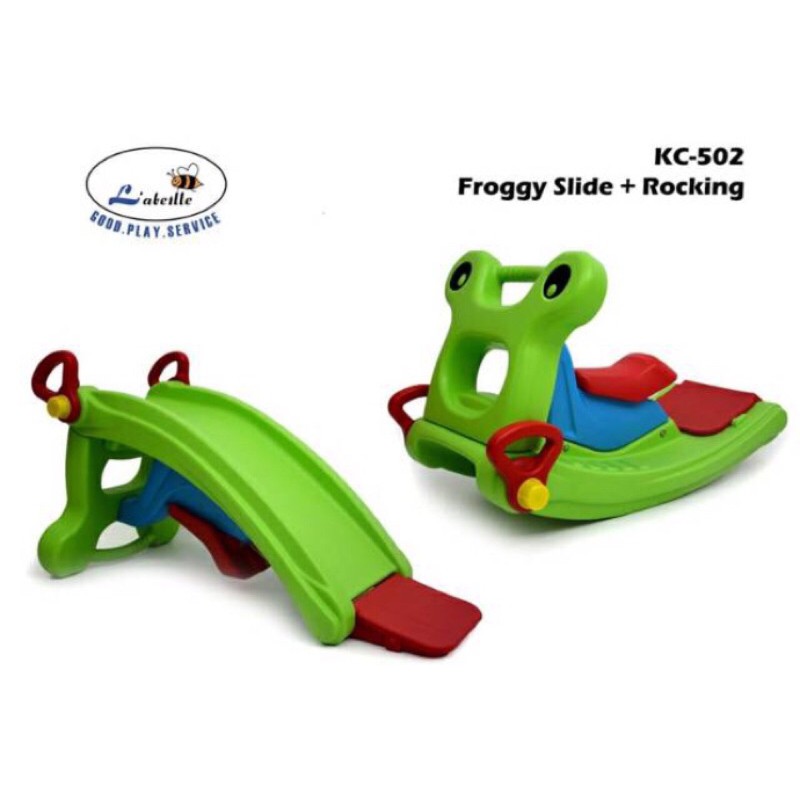 Mainan anak perosotan dan ayunan Labeille Froggy 2 in 1 slide and rocking KC-502
