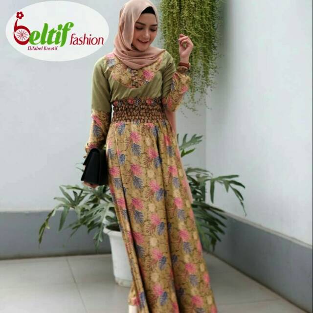 Gamis Batik Dress Muslim Original Branded Tania By Beltif Fashion Shopee Indonesia