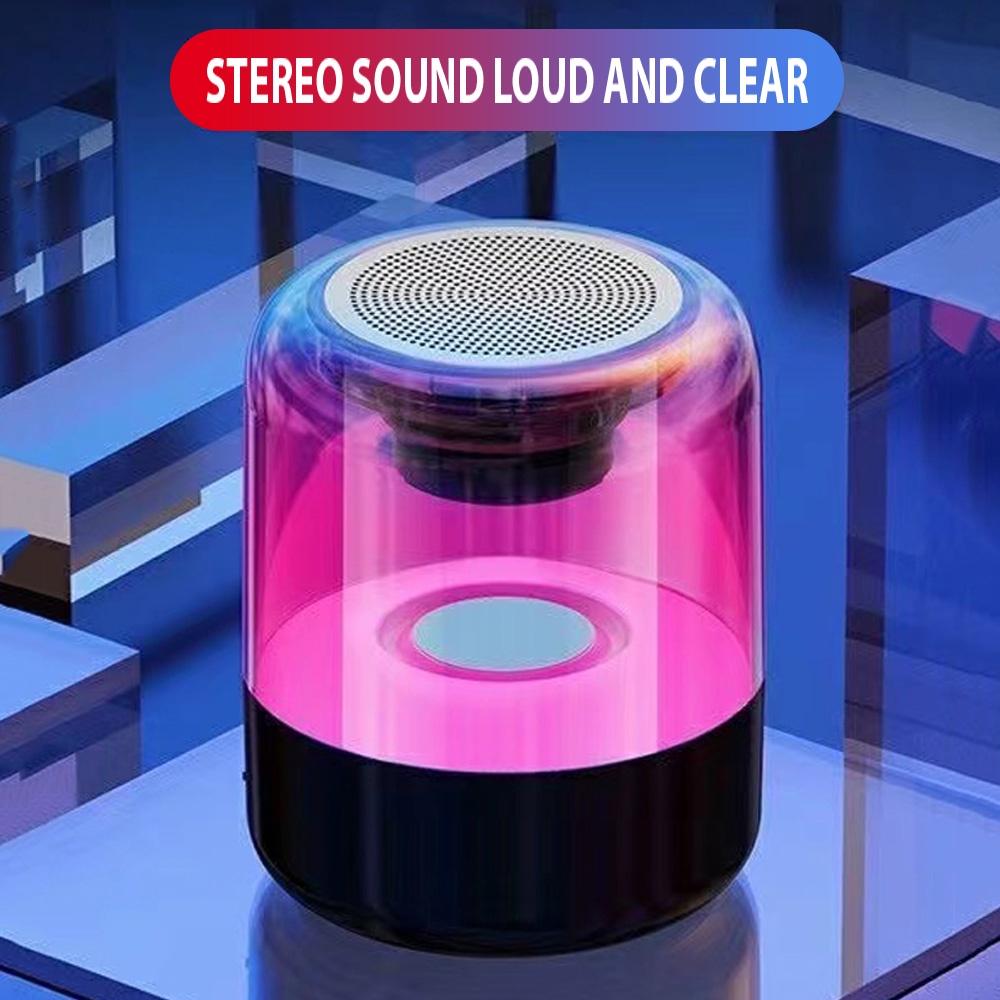 【COD】Viqoo Speaker S25 Bluetooth Speaker Microphone LED Smart Lamp Kecil Audio Subwoofer Nirkabel Portabel Volume Besar Speaker Bluetooth rumah tangga Kecil  Portable Spiker Bluetooth Speaker