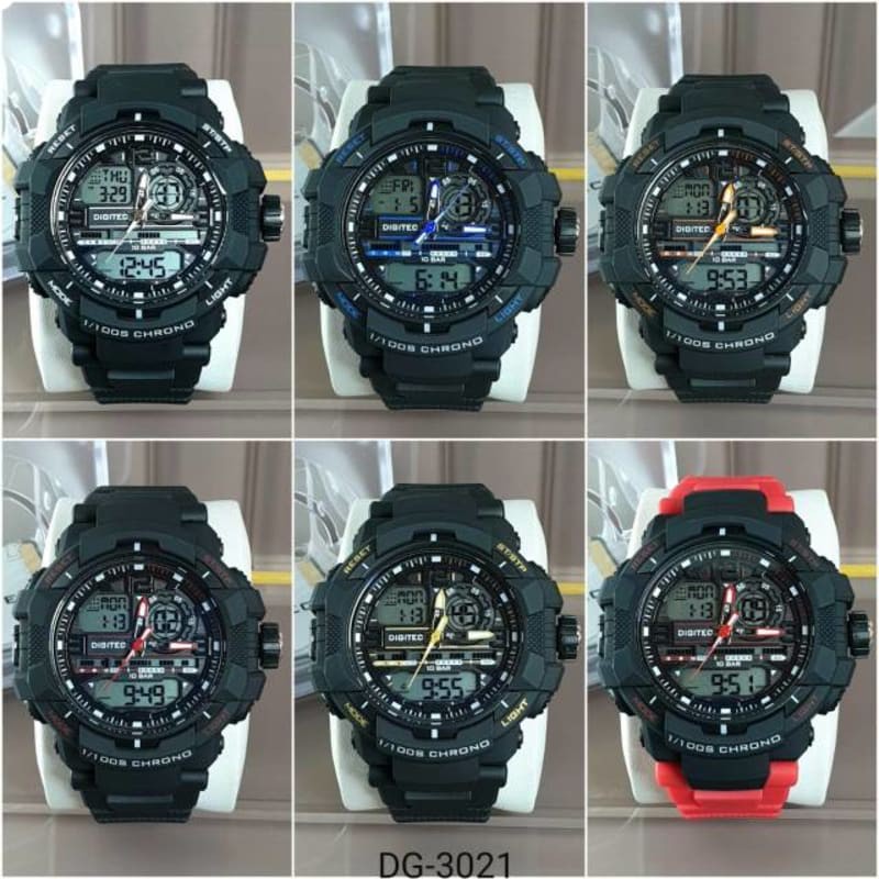 Jam Tangan Pria Dual Time DG3021T DG3021 3021 T