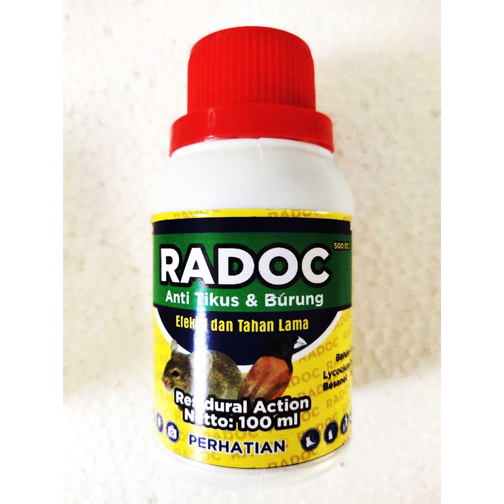 PRODUK- RACUN PENGUSIR HAMA TIKUS DAN BURUNG PIPIT RADOC 100 ML .