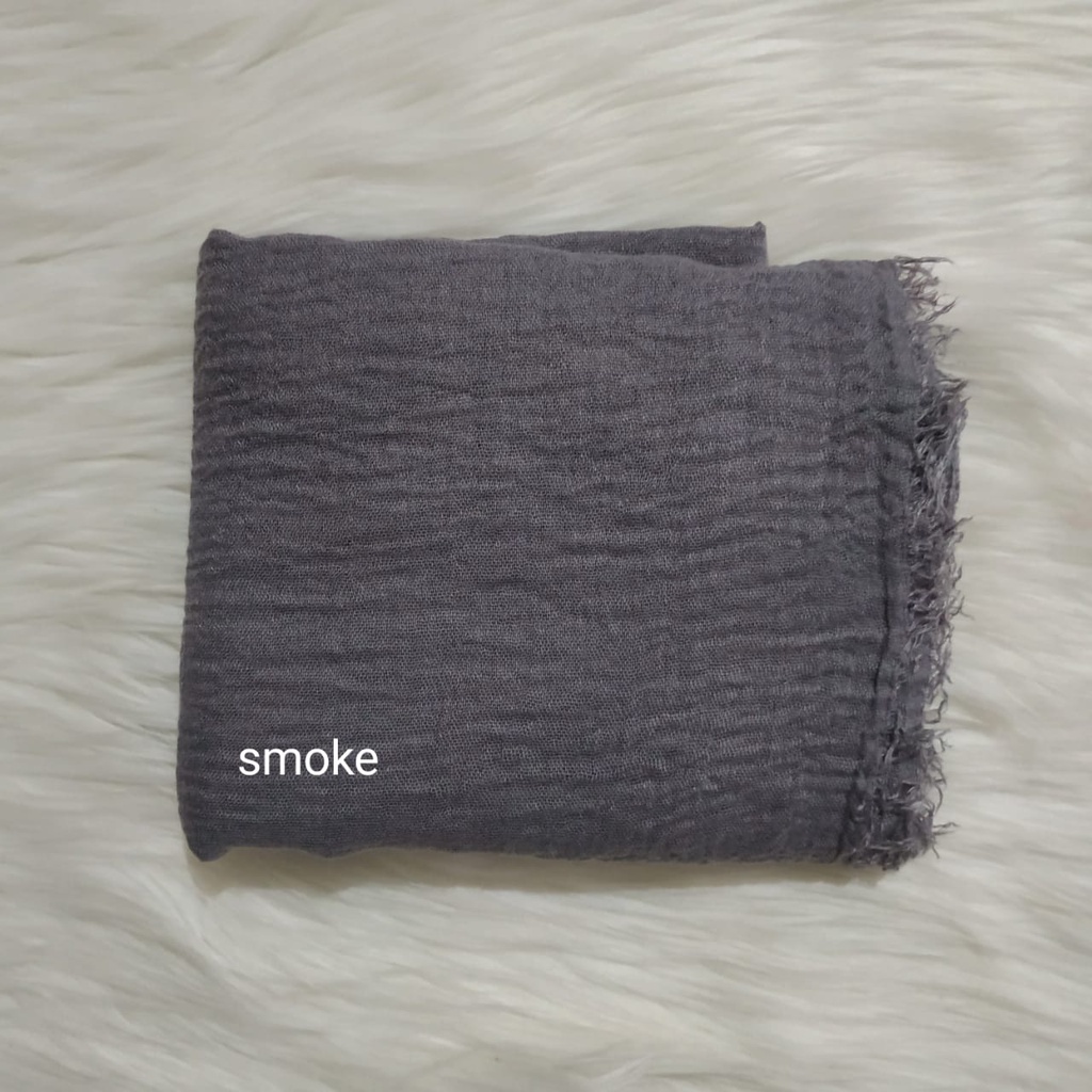 Termurah Pashmina Crinkle Azara / Pashmina Crinkle / Crinkle Azara-Smoke