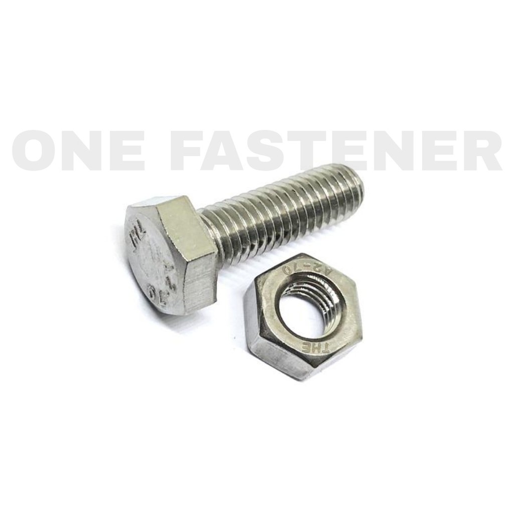 Baut Mur M6x40 Stainless Steel Anti Karat sus 304 Baut 10 m6 6mm x 4cm