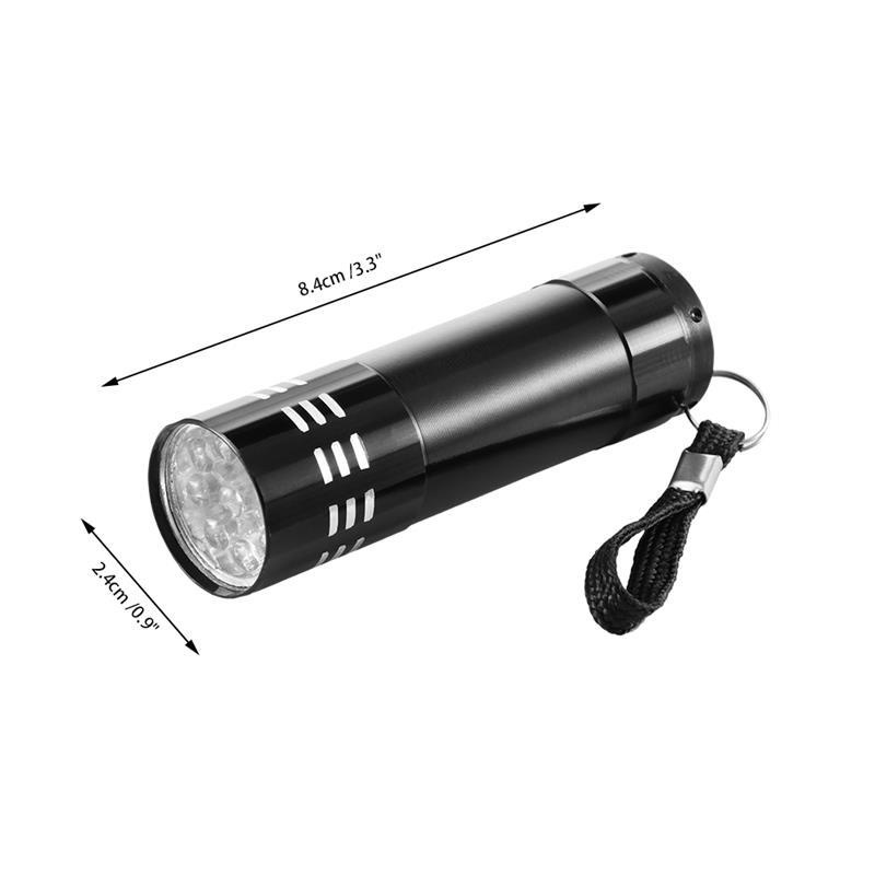 [ New Mini Portable 9LED AAA Battery UV Flashlight for Disinfection sterilization metal crack detection ]