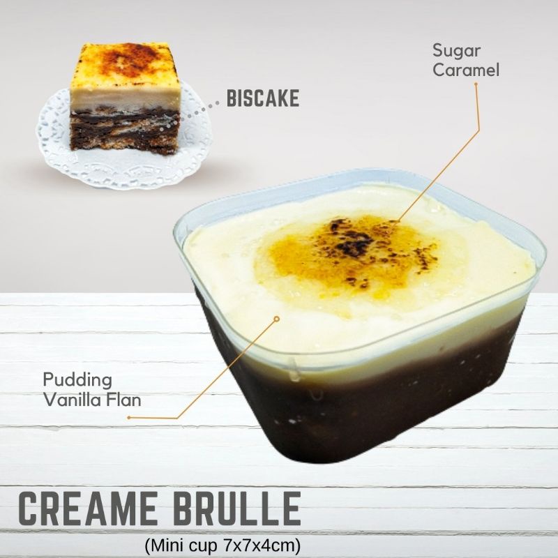 

Dessert Box Creamy Brulle - kue Biskuit - Mini Cup Cake Enak Lezat