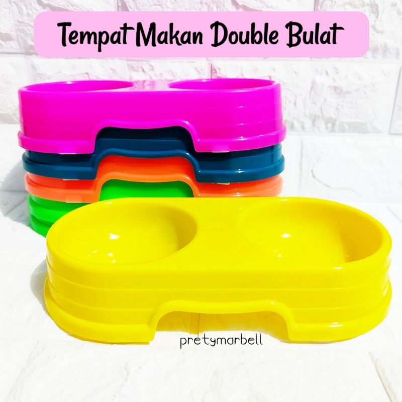 Bowl Plate Mangkok Tempat Makan Kucing Double Bulat