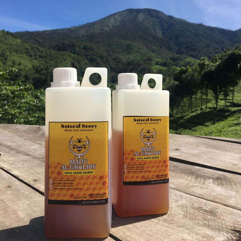

MADU ASLI & MURNI AL GHALIBY 1KG. Madu mentah tanpa campuran 100% asli