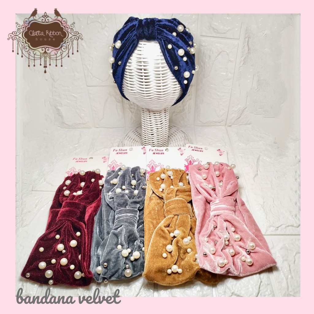 bandana turban velvet