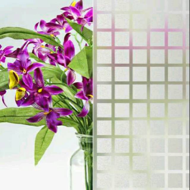 sticker kaca / kaca film motif kotak" burem