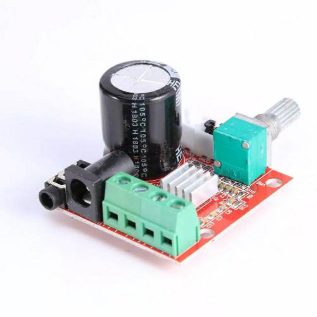 Kit amplifier mini pam 8610 sudah terpasang soket dan potensio