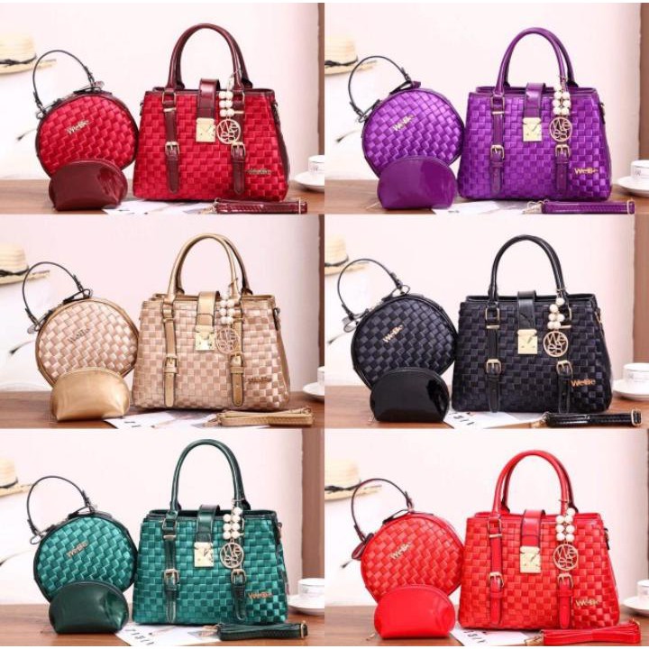 Tas Webe Claura 2872# VIC 3ruang set 3in1 TAS BATAM MURAH IMPORT BRANDED FASHION TERMURAH