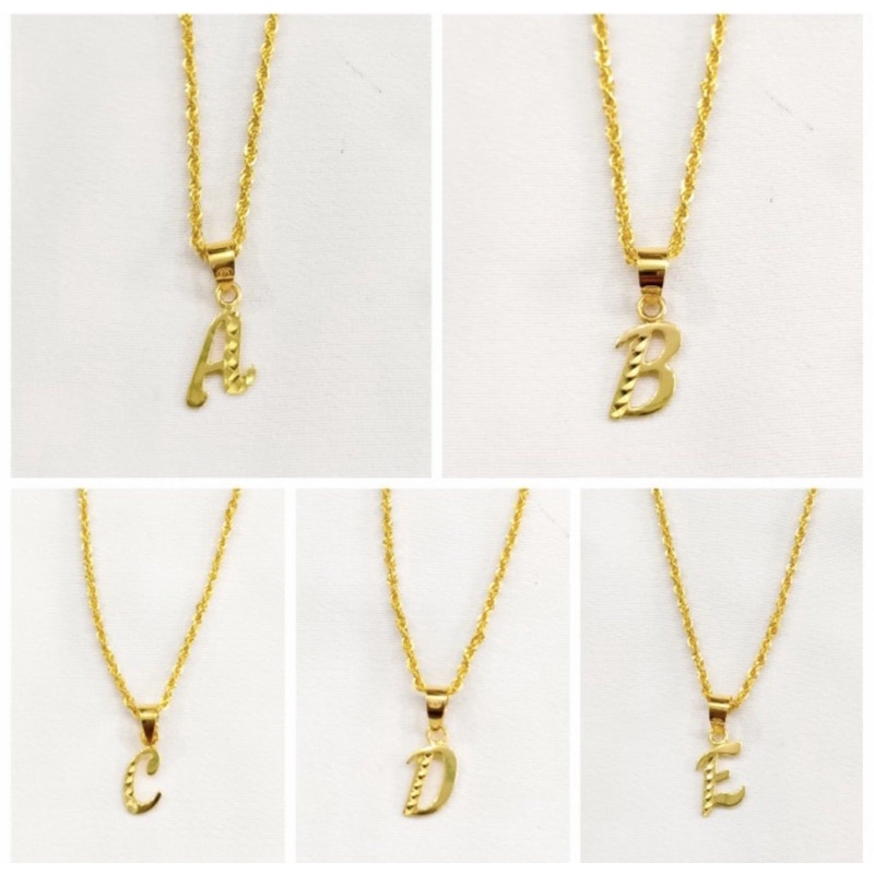 kalung huruf simple alphabeth kalung inisial bisa request huruf kalung emas asli kadar 875
