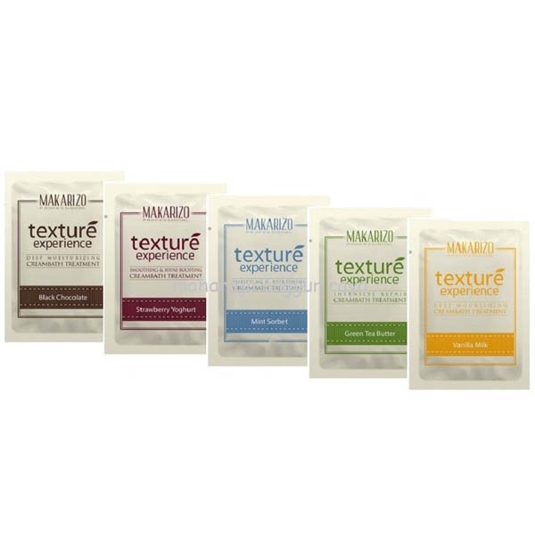 [Tahan 7 hari] Makarizo Professional Creambath Texture Experience Cream Strawberry Yoghurt Sachet 60 mL_Cerianti