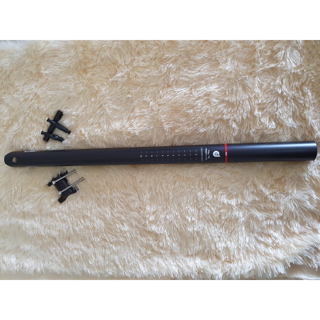 Seatpost Litepro Carbon 33.9 x 580mm tiang Jok Sepeda Lipat Seli Fnhon Dahon Tern Pikes