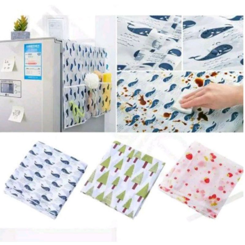 cover kulkas anti air / penutup kulkas waterprof anti air