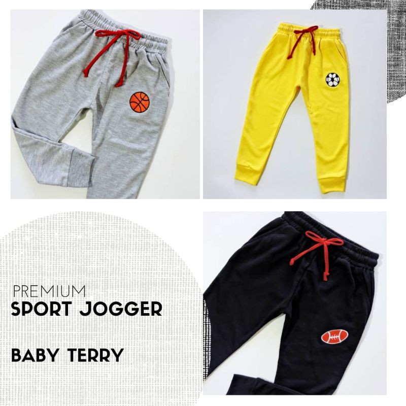 CELANA JOGGER ANAK SPORTY JOGER TRAINING PANJANG ANAK LAKI LAKI/BOY/COWOK BABY TERRY MURAH PREMIUM