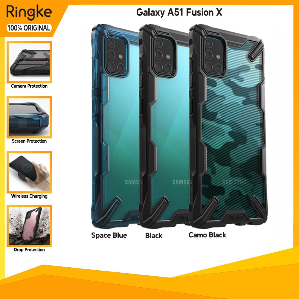Ringke Casing Samsung Galaxy A51 Fusion X Anti Crack Tahan Banting  Softcase Tipis Military Drop