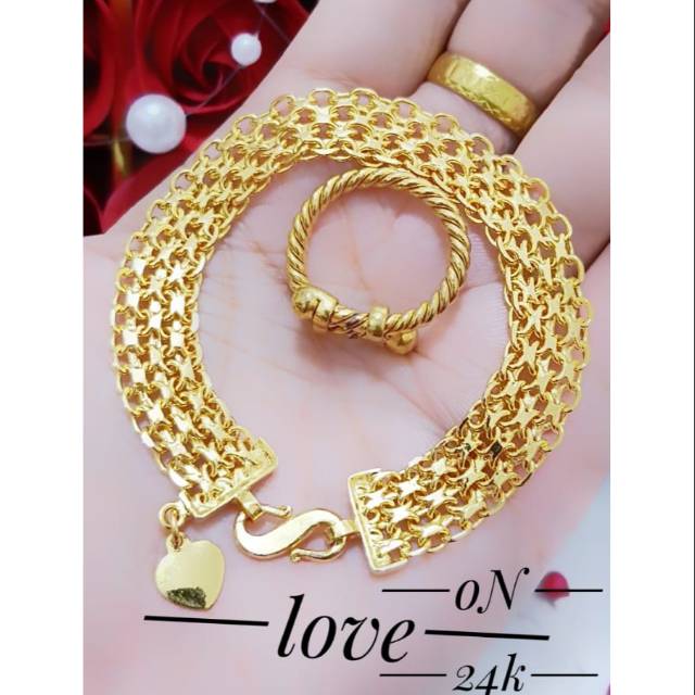 Xuping grosir lapis emas 24k