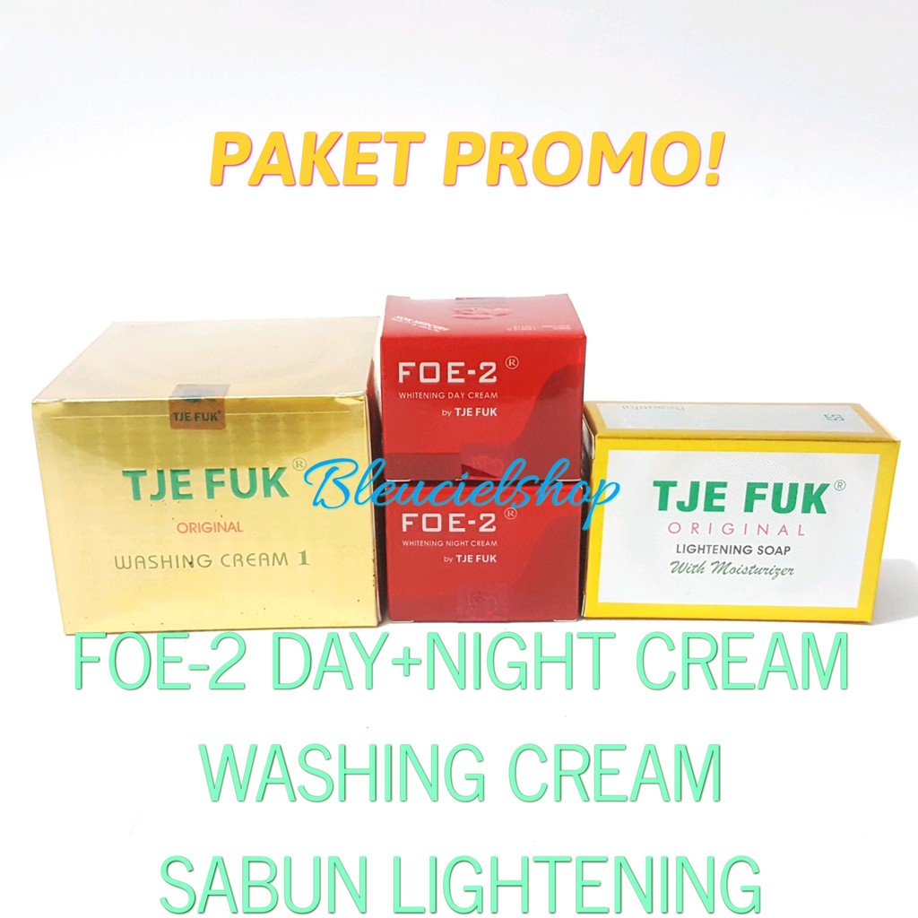 PAKET PROMO TJE FUK FOE 2 Whitening Cream Day and Night Cream 15gr