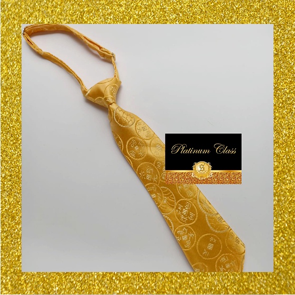 Dasi anak Instan gold coin platinum class