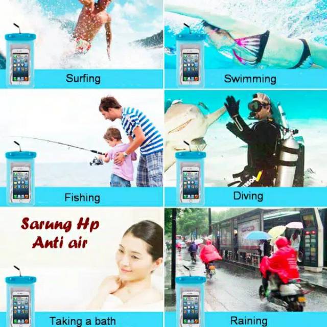 JOS101 Sarung HP Anti Air/Pouch HP Smartphone Waterproof Case Karakter