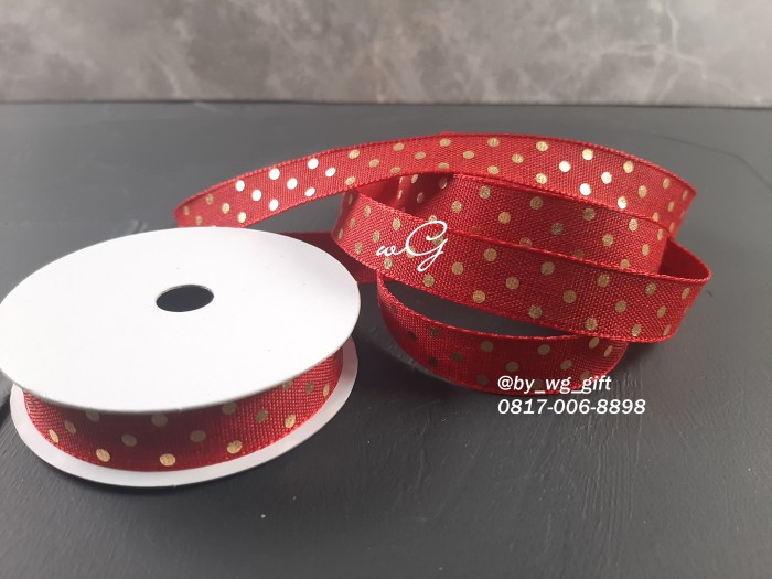 

Pita Kain Motif Polkadot Tengah ; Lebar 1.5 cm; Panjang 3 yard