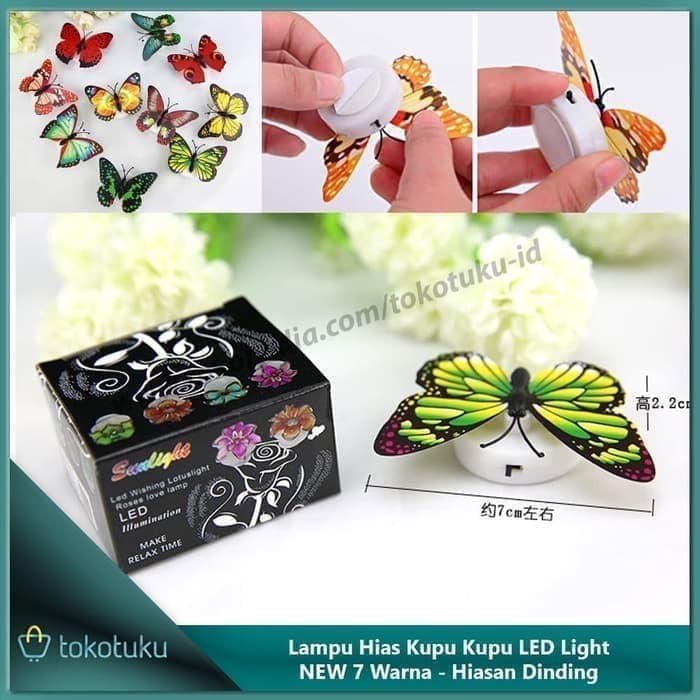 ⭐ Jendela Kosmetik ⭐ Lampu Tidur Kupu Kupu ( Butterfly LED Lamp )