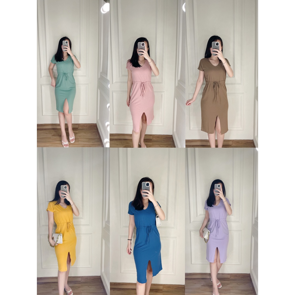 Coco Cotton Dress - Rib [PREMIUM]